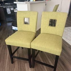 Four Green Barstool Chairs!!