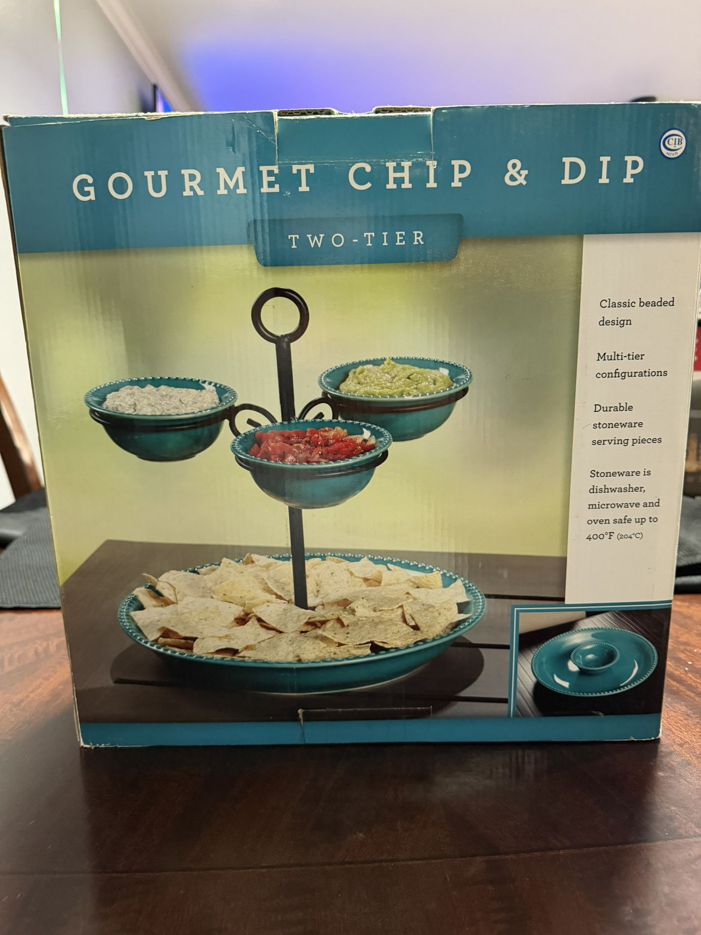 Gourmet Chip & Dip Two-tier 