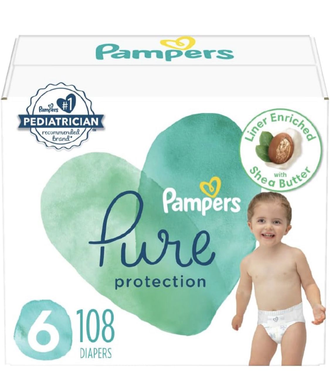 Unopened Pampers Pure Size 6 Diapers 