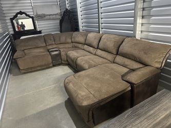 Brown sectional