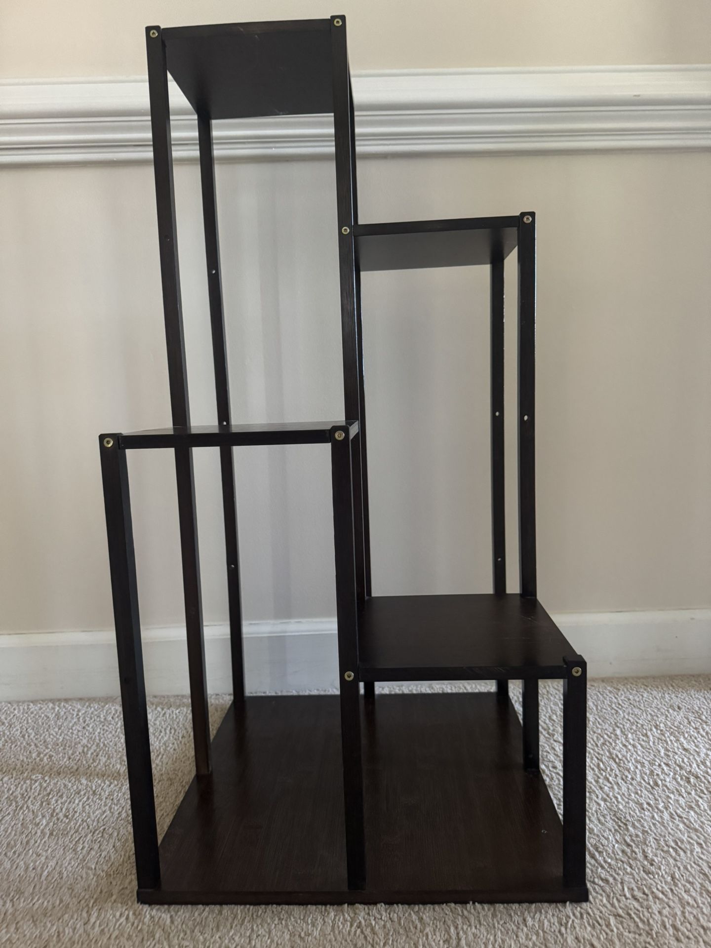 Espresso 4-Tier Wood Shelf