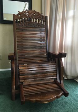 Wooden recliner chair
