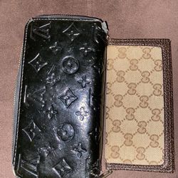 Lv Wallet / Gucci Check Book 