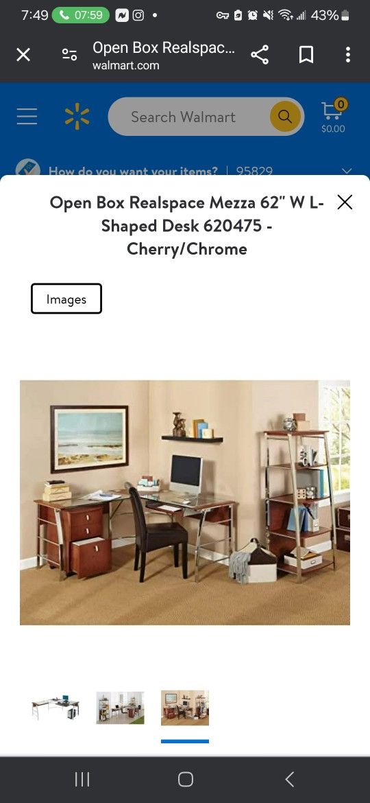 L Shaped Cherry And Glass Desk, Shelf,  And Filing Cabinet