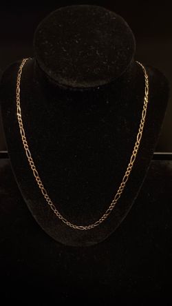 10K Gold Figaro Necklace 4.3mm 22” long 10.45 grms NO TRADES PICK UP IN TACOMA FIRM PRICE