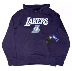 47 Brand Los Angeles Lakers Pullover Hoodie Sweatshirt Mens Small Purple New