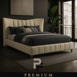 IVORY CURVED platform bed 🤩🤩🤩 In King Or Queen - LIMITED STOCK!!!!!! 