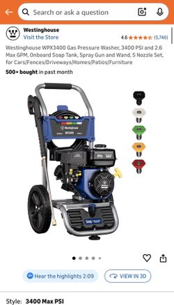 Power Washer Westinghouse 