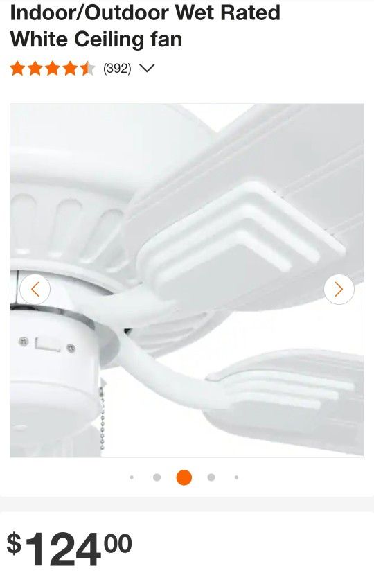 Barrow Island 52 in. Indoor/Outdoor Wet Rated White Ceiling fan