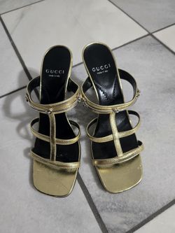 Gucci Horsebit Metallic Gold Leather Sandals $920