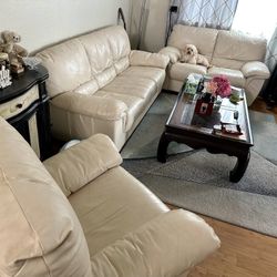 3 Pieces of Sofa In Cream Color 