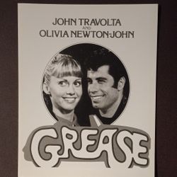 Grease Movie John Travolta Olivia Newton-John 8x10 Glossy Black And White Vintage Still Photo Picture
