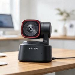 OBSBOT Tiny 2 Lite 4K AI Tracking Webcam – Black