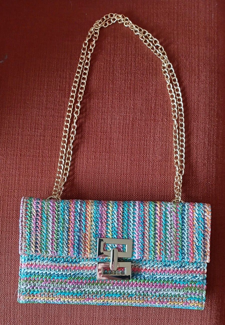 Multi Colored Handbag Purse Like New
