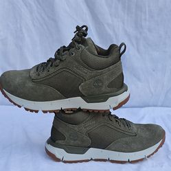 Timberland Voyager Park Mid Lace Sneaker Green Suede Mesh Men's US 8 TB0A6DP2EY0