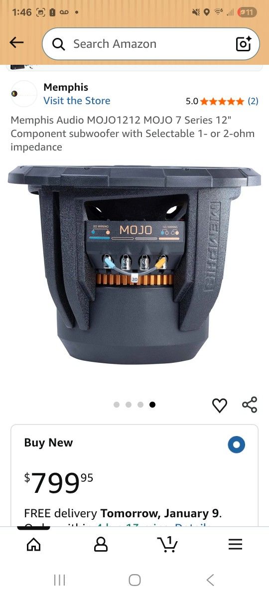 Memphis Mojo 12" Subwoofer (Comp Series)