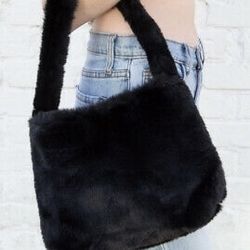 Brandy Melville Fluffy Black Purse