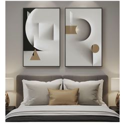 2 Piece Framed Modern Wall Art