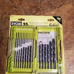RYOBI 25 PIECE DRILL BIT SET