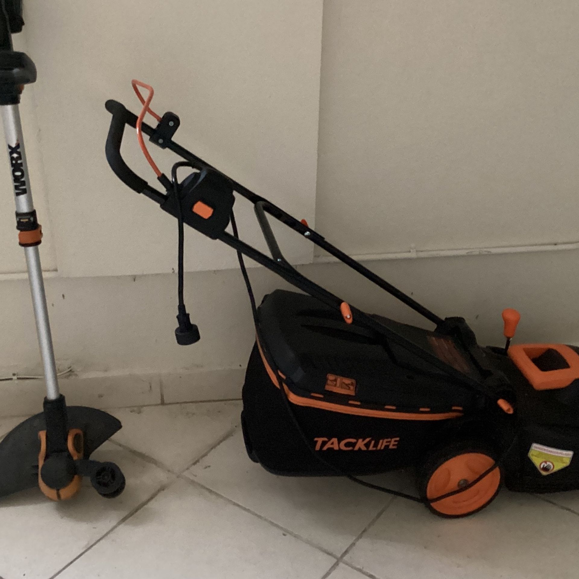 Corded Lawn Mower And Weed Wacker