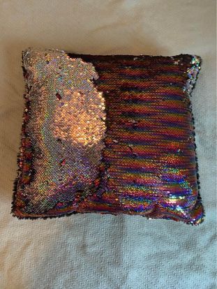 Sequined Pillow And Blanket