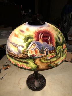 Thomas Kinkade Farm House Table Lamp