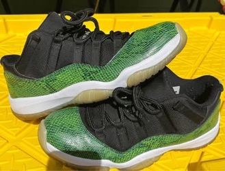Green snake skin Air Jordan 11 lows