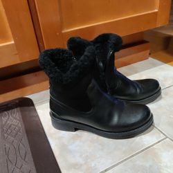 Pajar Canada Black Leather Boots, Booties, 38