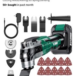 New KIMO 20V Cordless Oscillating Tool Kit with 26-Pcs Accessories