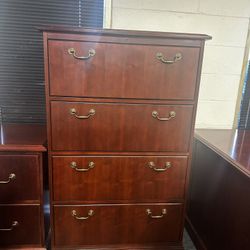 OFFICE/HOME FILE CABINET 4 DRAWERS LATERAL WOODEN FILE 