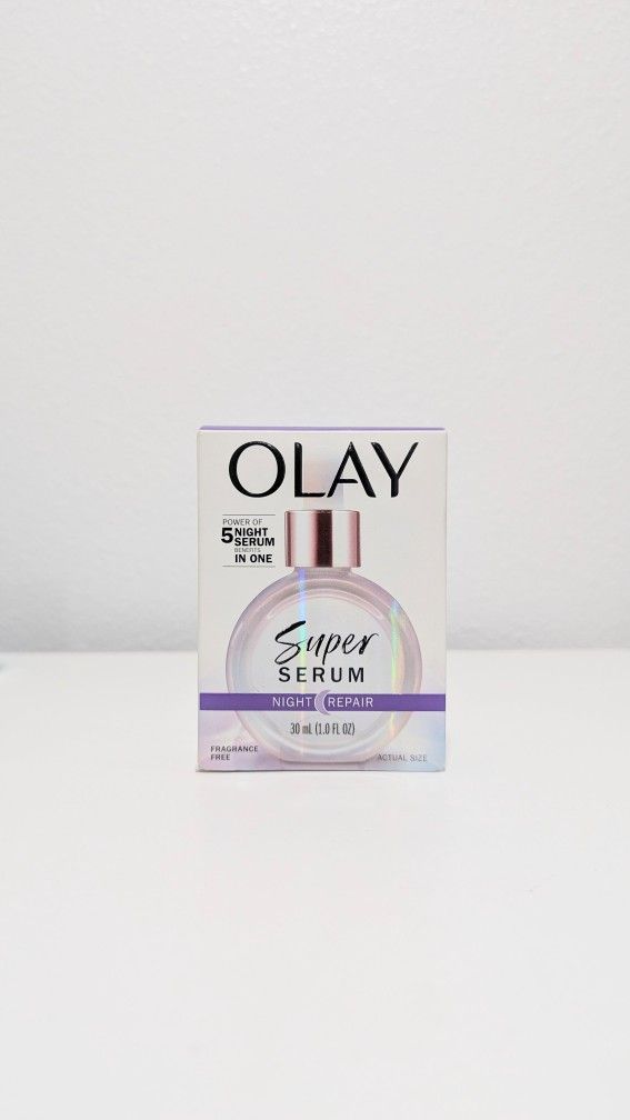 Olay Super Serum Night Repair, 5-in-1 Lightweight, Fragrance Free, 1oz