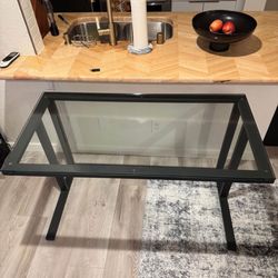 Crate And Barrel Graphite And Glass Desk