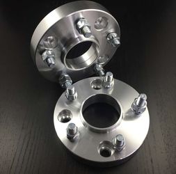 Customadeonly 4 Pieces 2" 50mm Conversion Adapters with Open End Lug Nuts Compatible for 5x114.3 5x4.5 Wheels onto 4x108 Hubs (Change Bolt Pattern) 1/