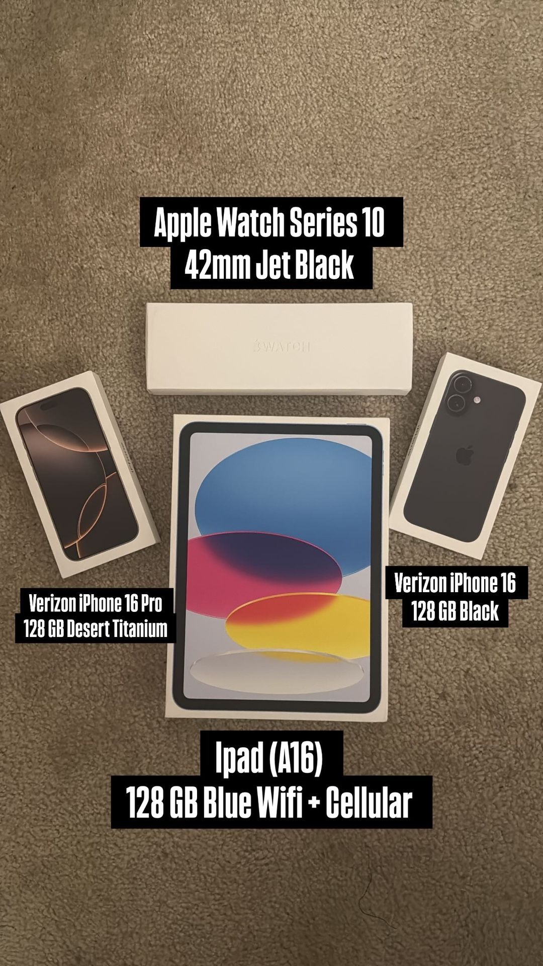 2 iPhone, iPad , Apple watch