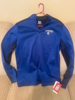 NBA Dallas Mavericks Men's Qtr. Zip Pullover Jacket - Royal Blue - Size M - NWT
