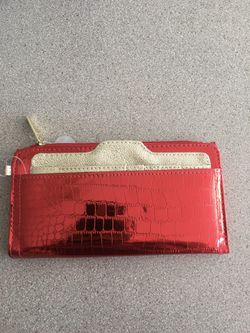 New red women wallet
