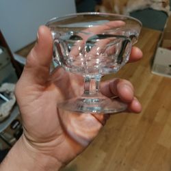 Plain Panel Recessed Sherbet Glass