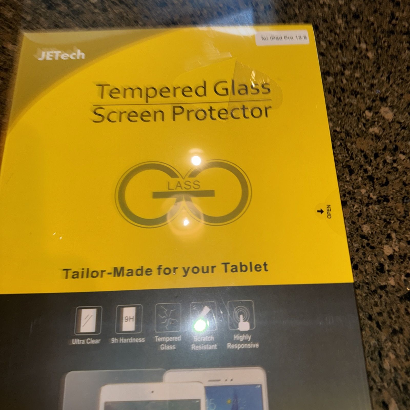 JETech Screen Protector for iPad Pro 12.9; New / Unopened Package