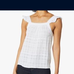 White Flowy Blouse Top