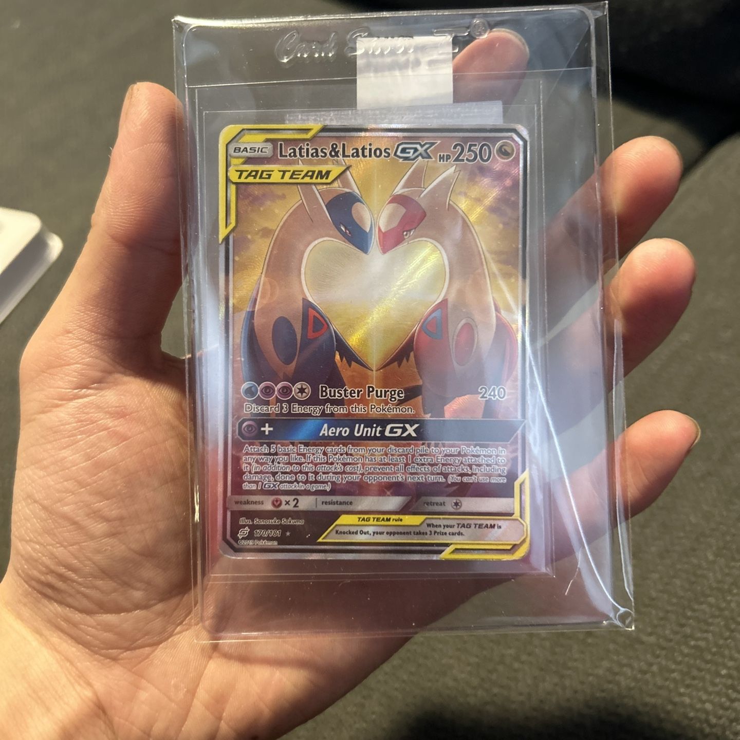 pokemon card latias and latios GX Colorless Buster Purge (240) Discard 3 Energy from this Pokmon Pokmon Card Latias & Latios