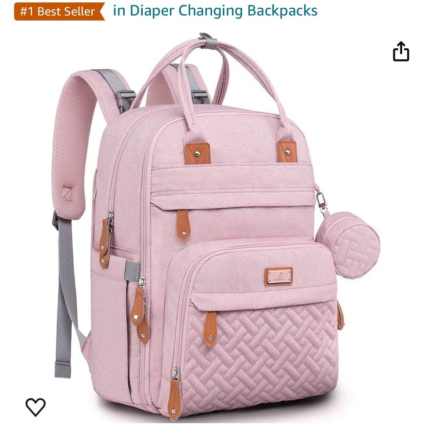 Pink Bubble Roos Diaper Bag. 