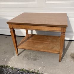 One (1) Vintage Lane Wood End Table 27” x 19 3/4” x 21”H | Wooden Side Table