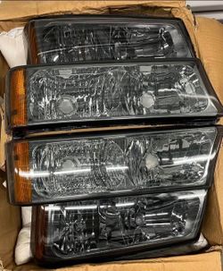 03-06 Chevy Silverado / Avalanche Headlights Faros Calaveras Micas Luces Lamps