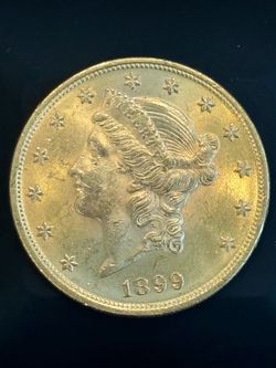 1899 $20 Liberty Head Gold Double Eagle Coin