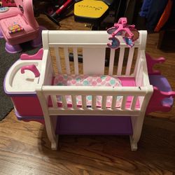 Toy Stroller And Baby Crib 