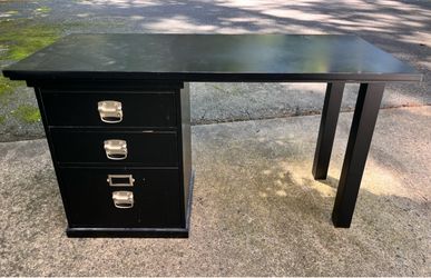 File Cabinet and Wooden Desk Combo