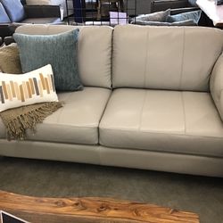 Leather Sofa Taupe