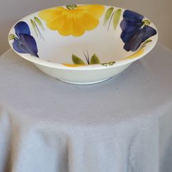 Serving Bowl 10x3 Hand Painted In Italy 