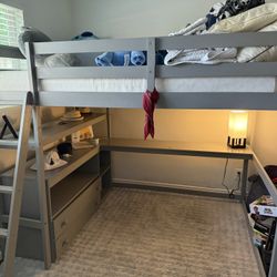 Kids Desk Bed For A full Mattress 