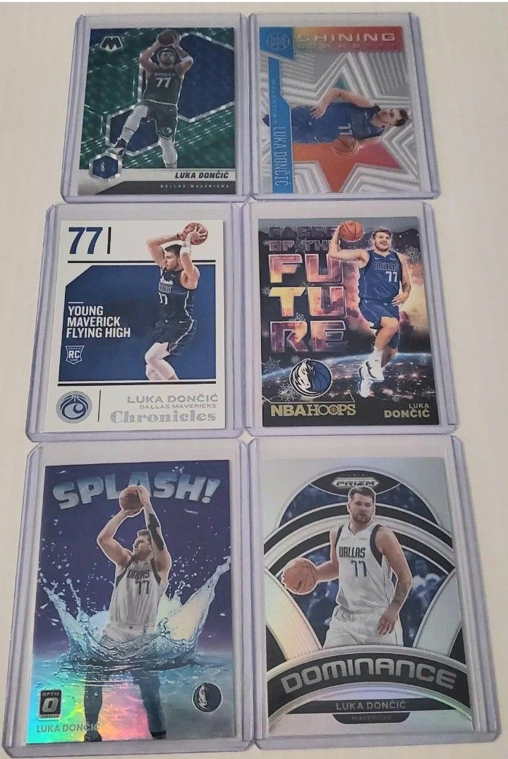 Really Nice 6 Card Luka Doncic Rookie Card Lot... Mint Condition.!!!